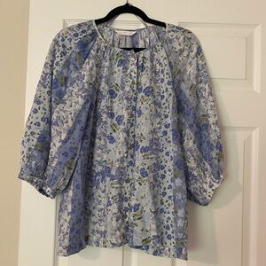 LC Lauren Conrad Flowy Floral Blouse Size M